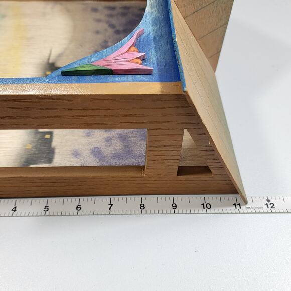 Jim Shore 2003 #113258 STABLE FOR A KING Blue Nativity Creche Stable By Enesco - Picture 12 of 13